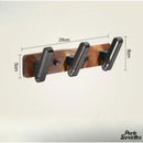 Porte serviette mural bois salle de bain