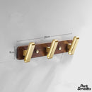 Porte serviette mural bois salle de bain