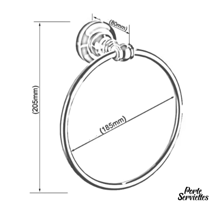 Porte serviette mural chrome