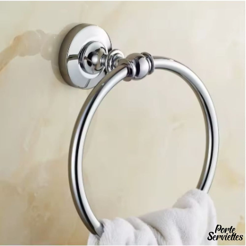 Porte serviette mural chrome