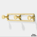 Porte serviette mural doré