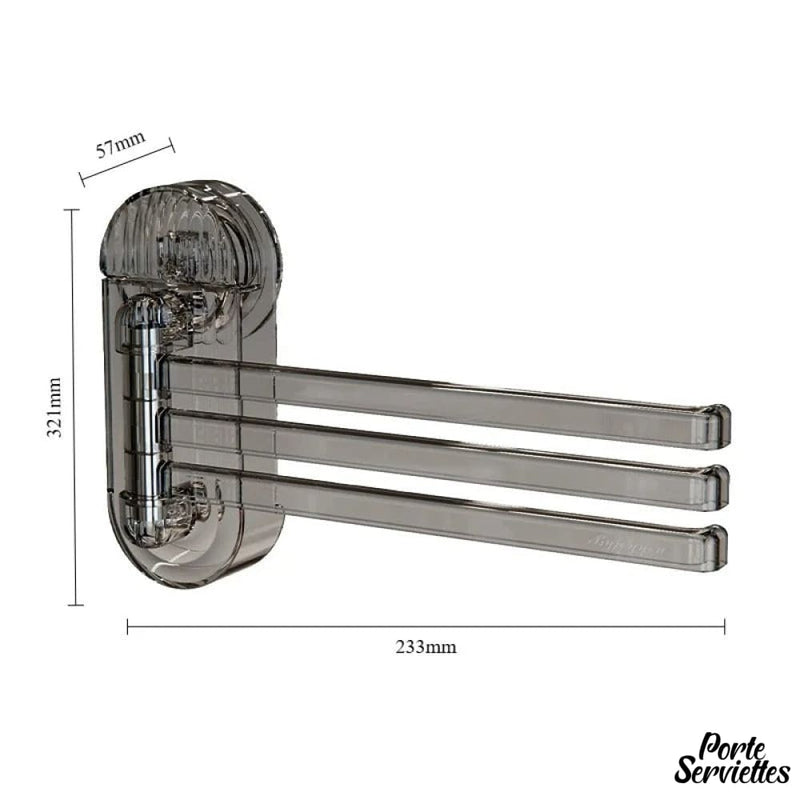 Porte serviette mural retractable