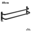 Porte serviette noir mat mural