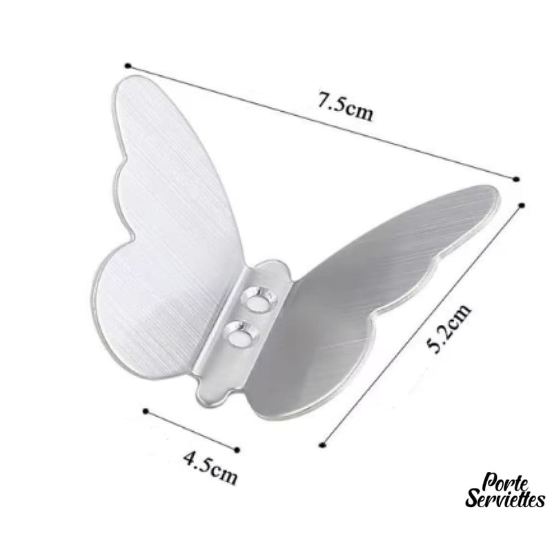 Porte serviette papillon gris