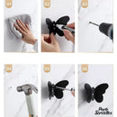 Porte serviette papillon gris