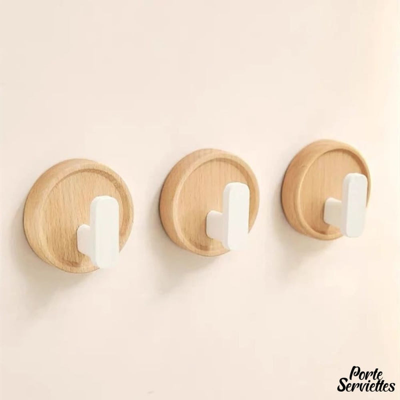 Porte serviette rond bois