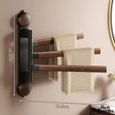 Porte serviette salle de bain bois