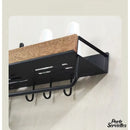 Porte serviette salle de bain en bois