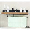 Porte serviette salle de bain en bois