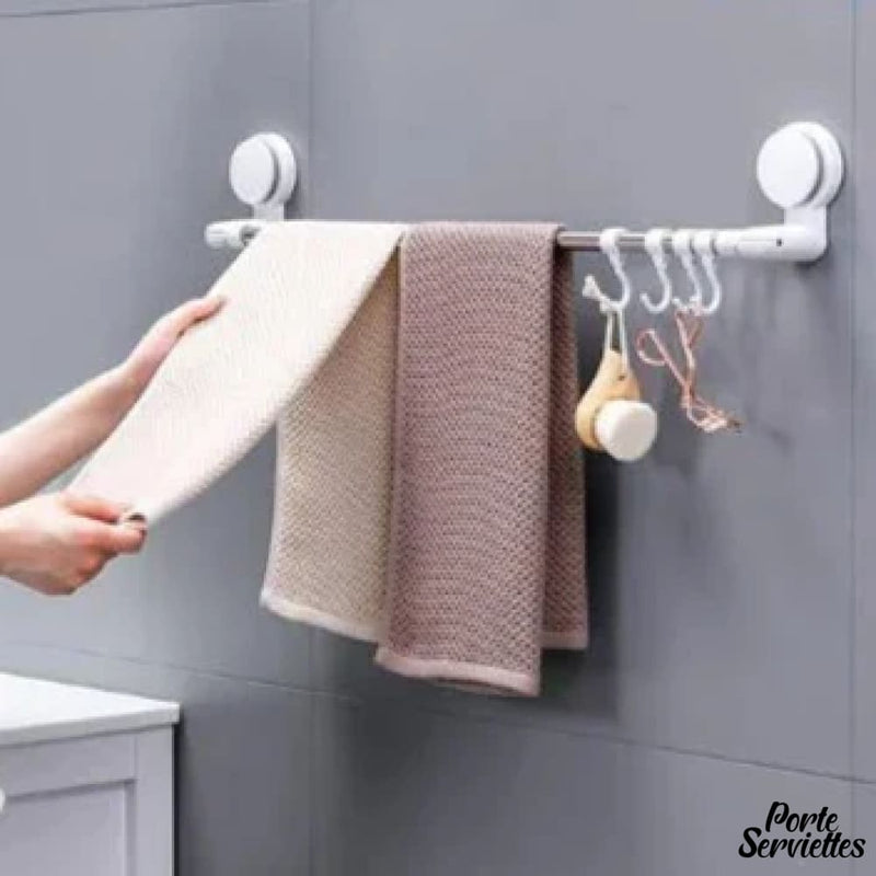 Porte serviette salle de bain ventouse