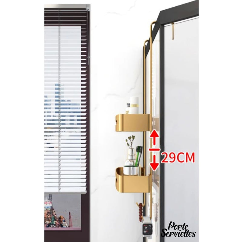 Porte serviette sur porte de douche
