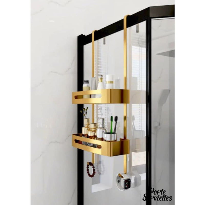 Porte serviette sur porte de douche