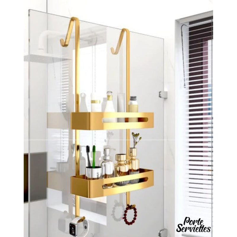 Porte serviette sur porte de douche