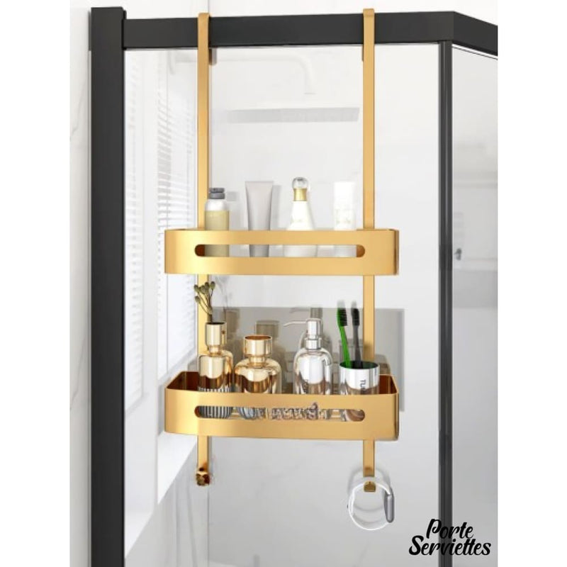 Porte serviette sur porte de douche