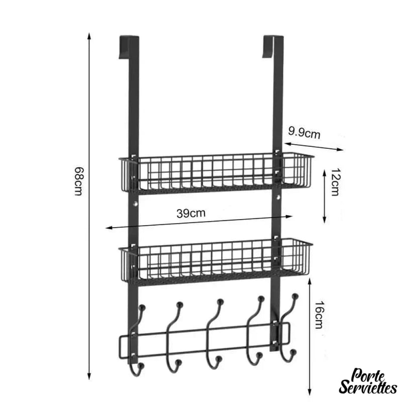 Porte serviette sur porte de douche