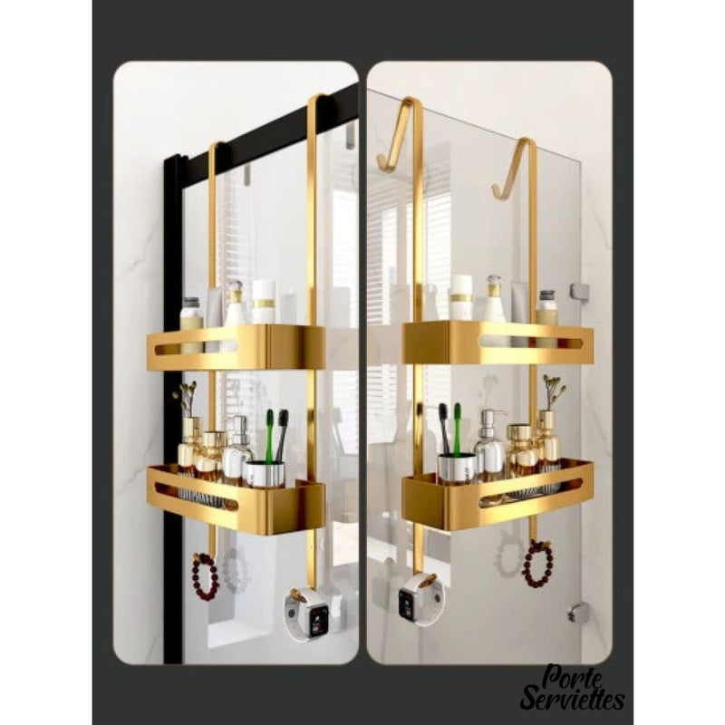 Porte serviette sur porte de douche