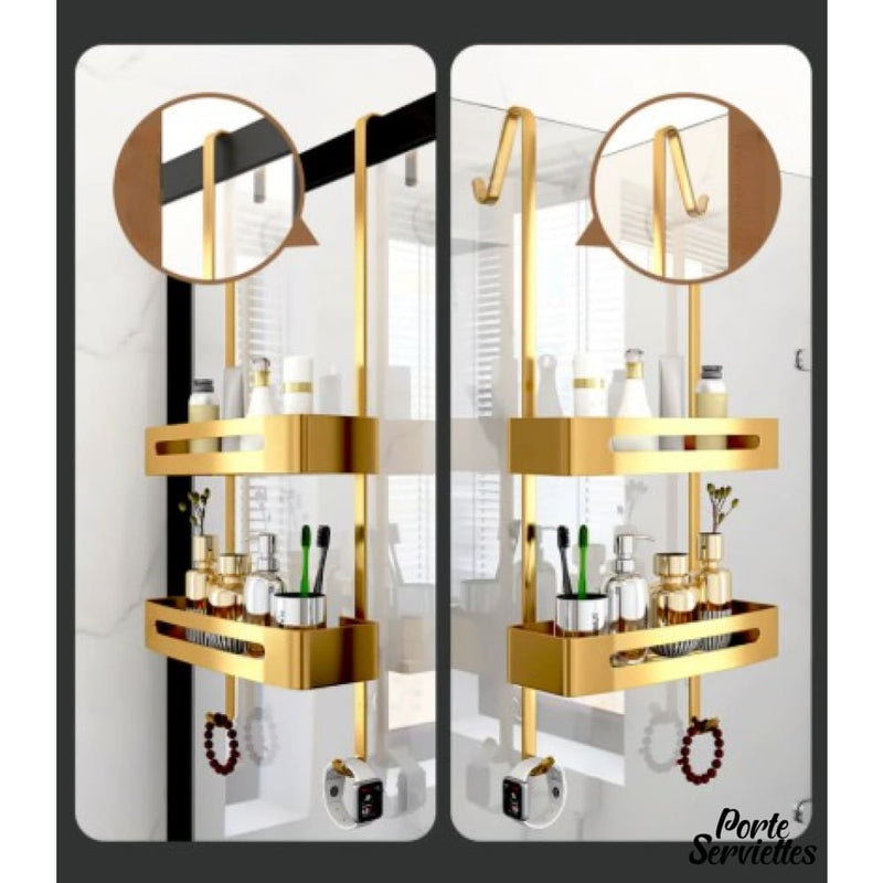 Porte serviette sur porte de douche