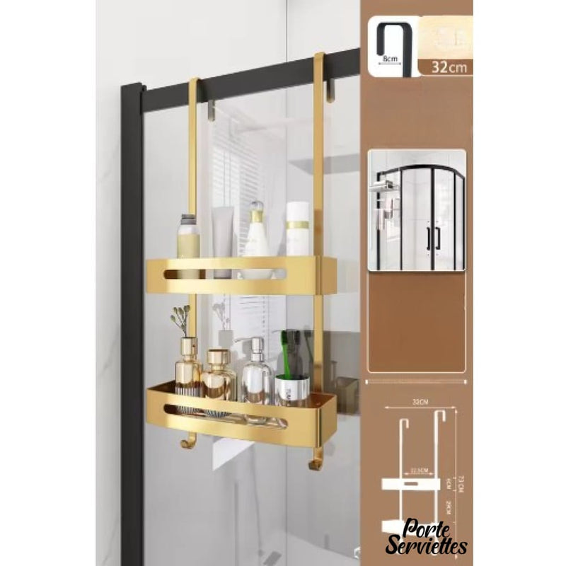 Porte serviette sur porte de douche