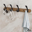 Porte serviettes bois salle bain