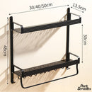 Porte serviettes mural noir