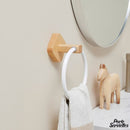 Anneau porte serviette bois