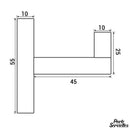 Crochet inox porte serviette