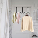 Crochet noir porte serviette à suspendre