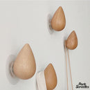 Crochet porte serviette mural bois salle bain