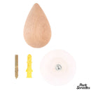 Crochet porte serviette mural bois salle bain