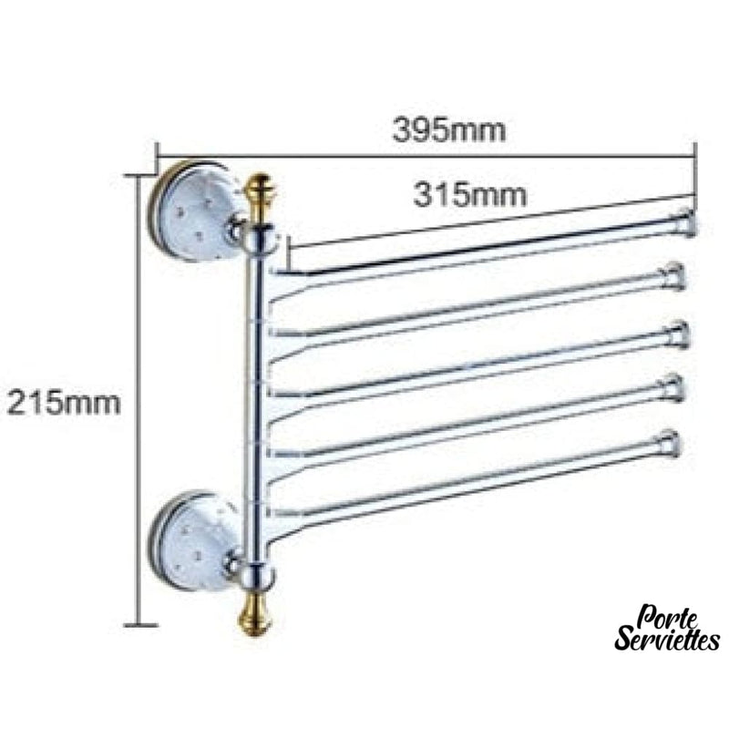 Porte serviette 5 barres pivotantes design