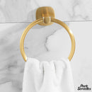 Porte serviette anneau doré