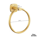 Porte serviette anneau doré