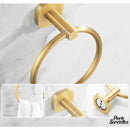 Porte serviette anneau doré