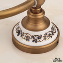 Porte serviette année 1930 en bronze doré forme anneau