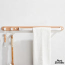 Porte serviette blanc mural