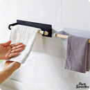 Porte serviette bois et metal