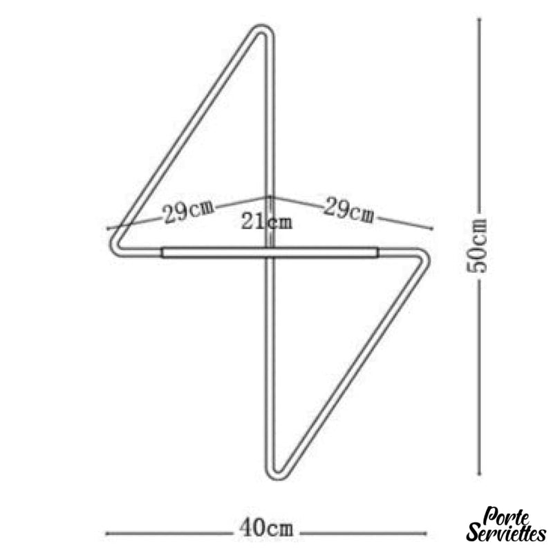 Porte serviette bois métal