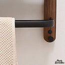 Porte serviette bois mural