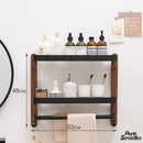 Porte serviette bois mural