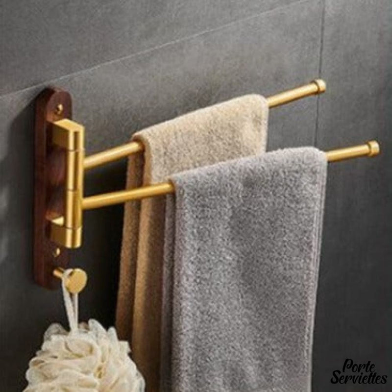 Porte serviette bois salle de bain