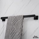 Porte serviette double noir mat