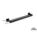 Porte serviette double noir mat