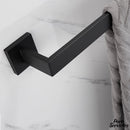 Porte serviette double noir mat