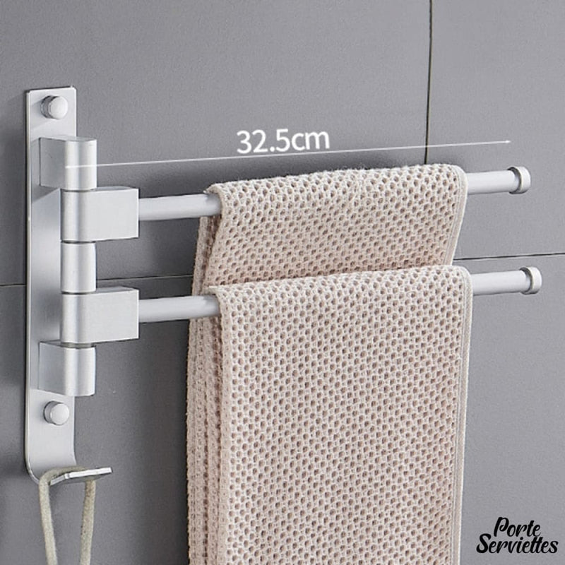 Porte serviette double pivotant