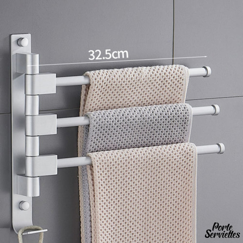 Porte serviette double pivotant