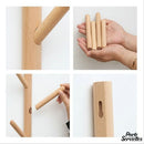 Porte serviette en bois pour salle de bain