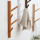 Porte serviette en bois pour salle de bain