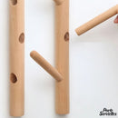 Porte serviette en bois pour salle de bain