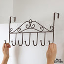 Porte serviette fer forge blanc