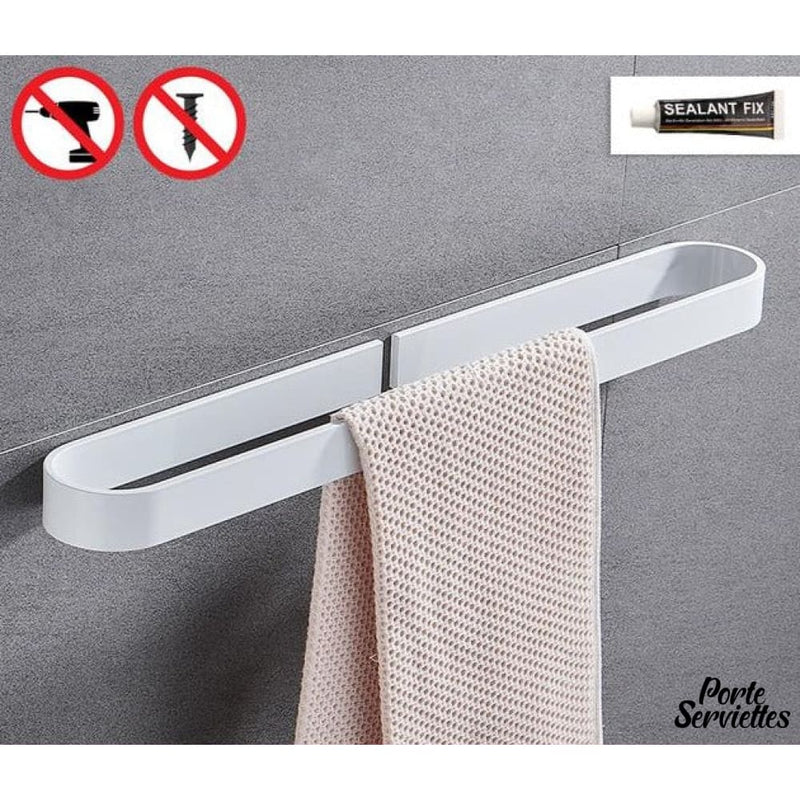 Porte serviette metal blanc